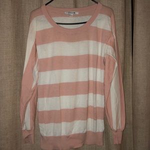 Forever 21 stripped white and pink long sleeve.